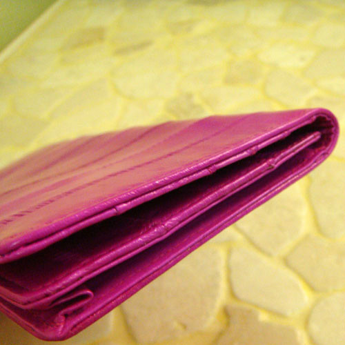 Genuine Eel Skin Wallet Coin Purse Slim Wallet Bifold Purse