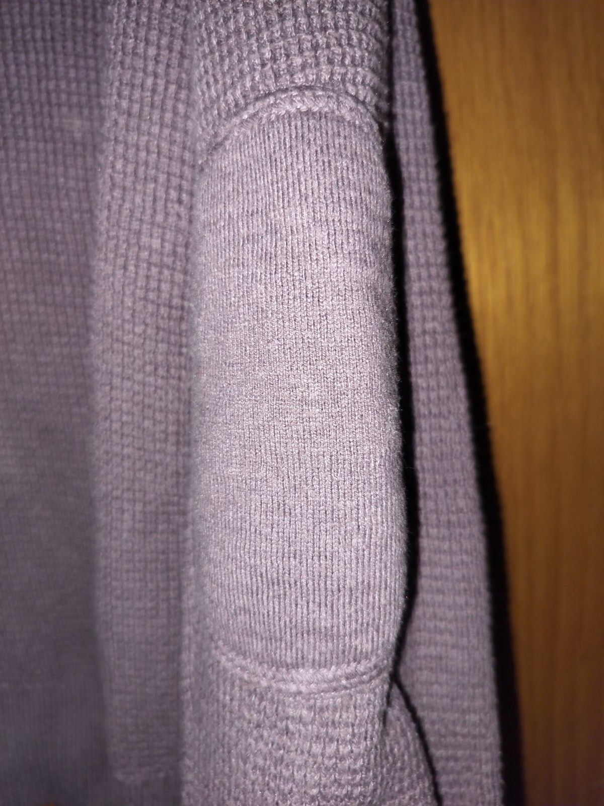 Eddie Bauer Cardigan Thermal Purple Size Large Long Sleeve Elbow Pads