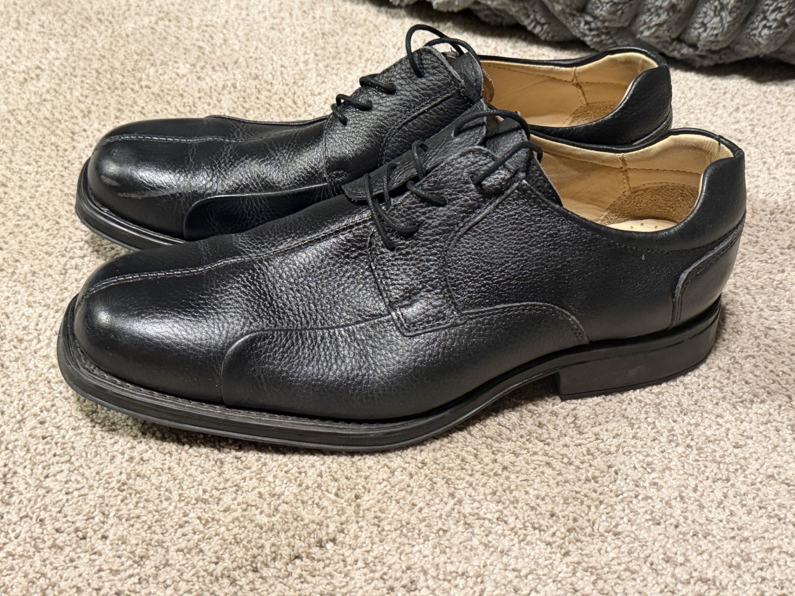 Belvedere Studio Bay Bridge Black Leather Lace-Up Oxford Dress Shoes 11 EEE