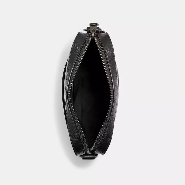 NEW COACH 4011 Houston Flight Bag In Pebble Leather Crossbody Gunmetal/Black