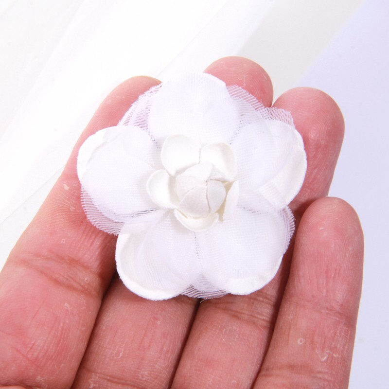 4cm Handmade Chiffon Multilayer Fabric Cored Flowers For DIY Hair Accessories Ha