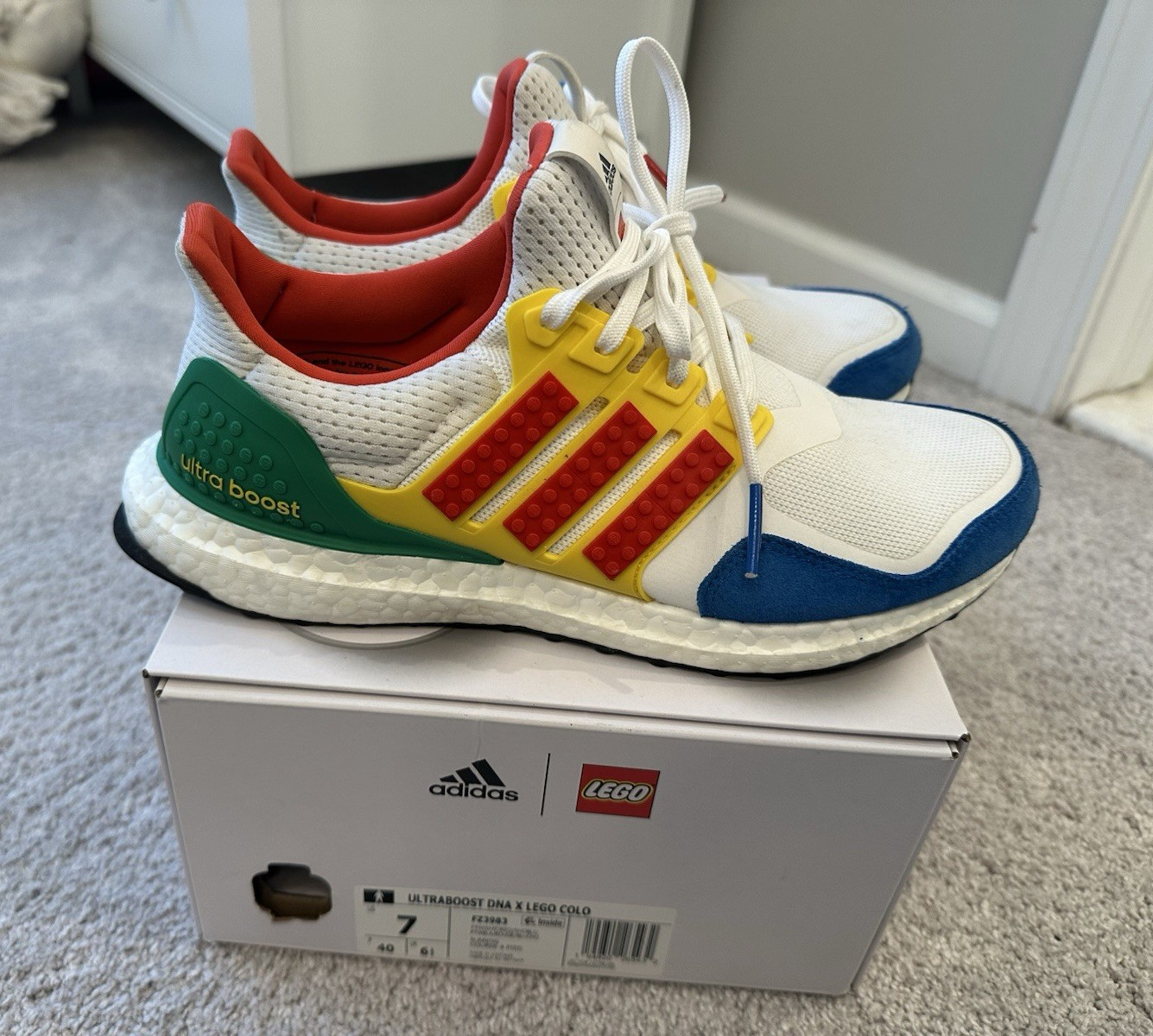 adidas LEGO x UltraBoost DNA Color Pack Multi Colorblock Sneakers FZ3983