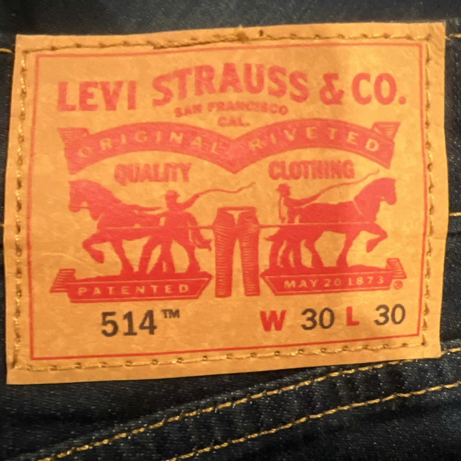 Levi’s Men’s 514 Straight Fit Jeans Midnight Stretch 30W x 30L 005140403