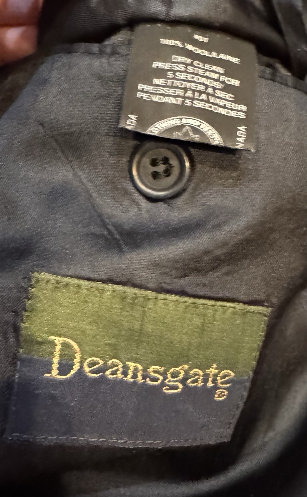 Deansgate Men’s 48R Black Wool Sport Coat Blazer 2 Button Classic Tailored
