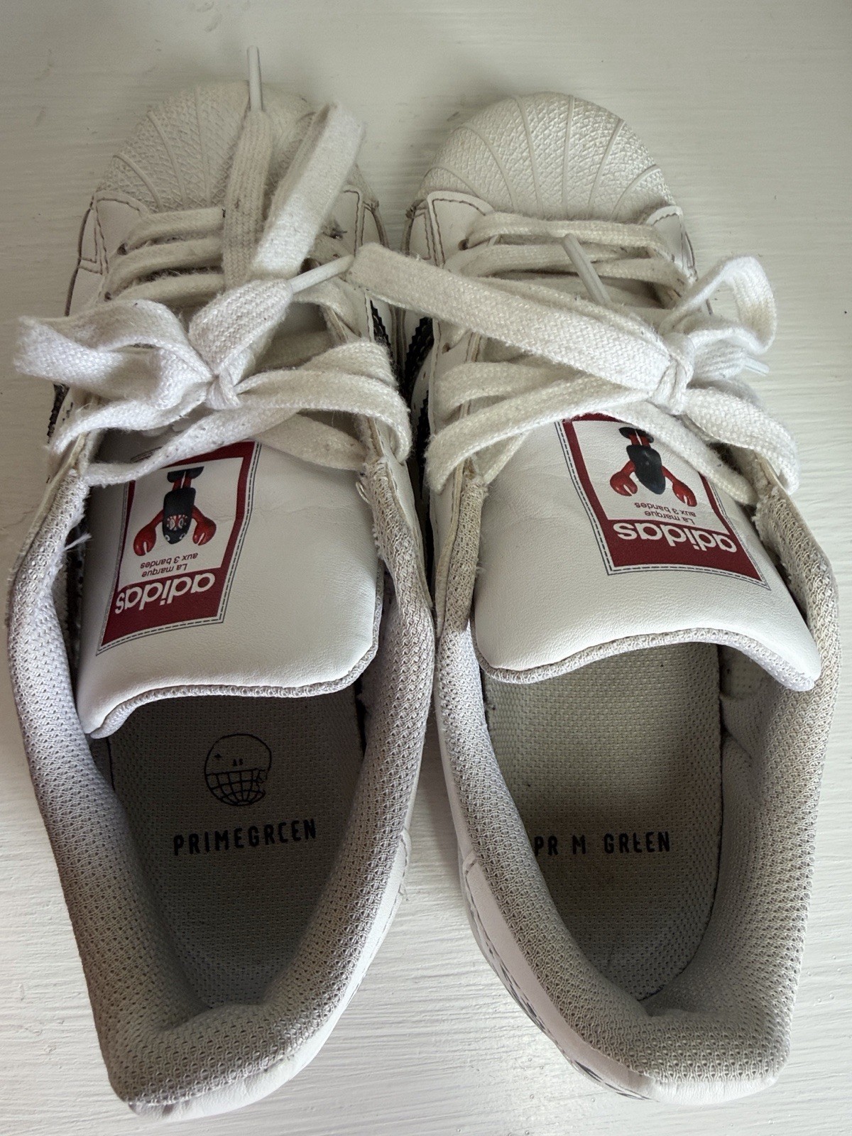 adidas Superstar Philip Colbert “Save The Lobster”. Size 4.5 Kids