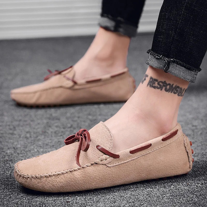 Men’s Casual Shoes Breathable Suede Loafers Moccasins Slip on Driving Flats