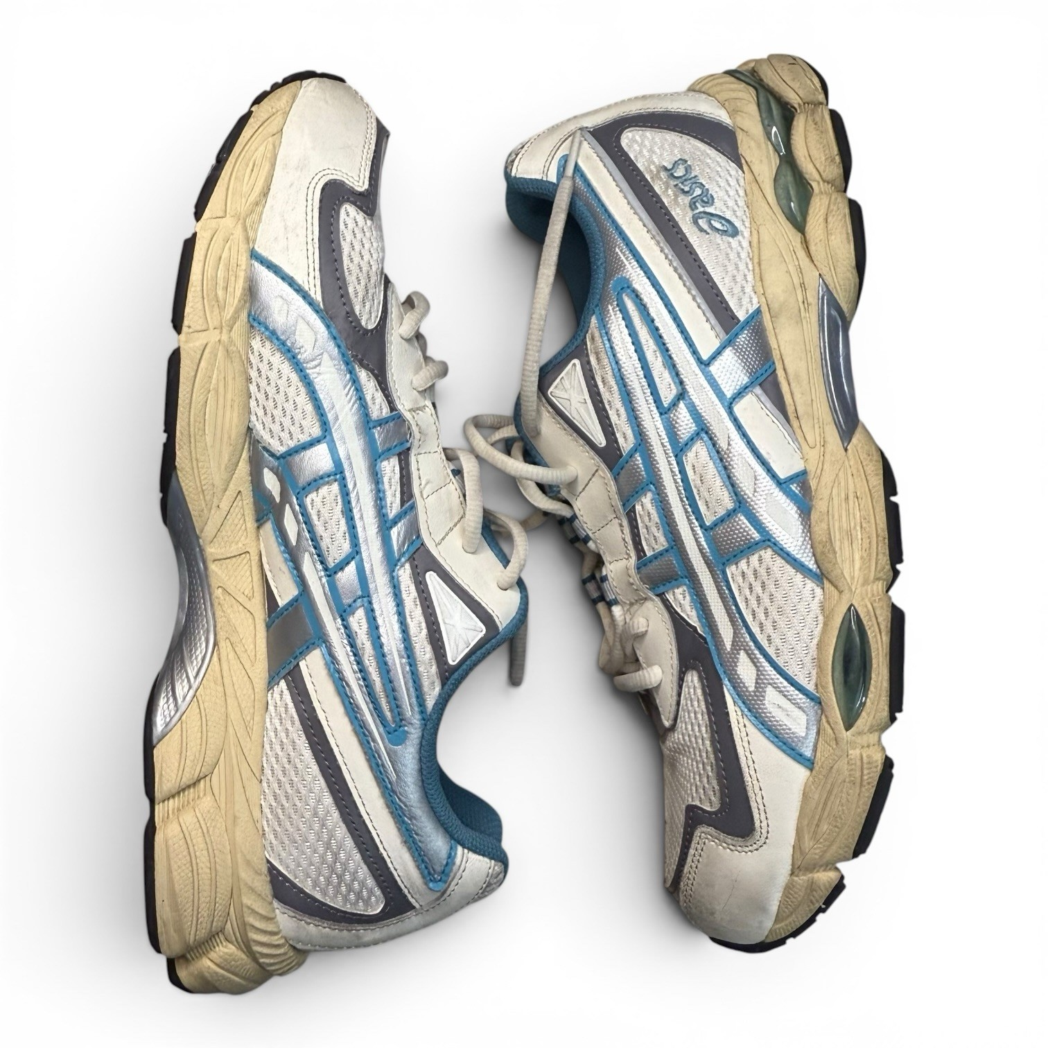 ASICS MENS Gel-NYC 2055 Blue Teal Running Shoes Sneakers | size 10