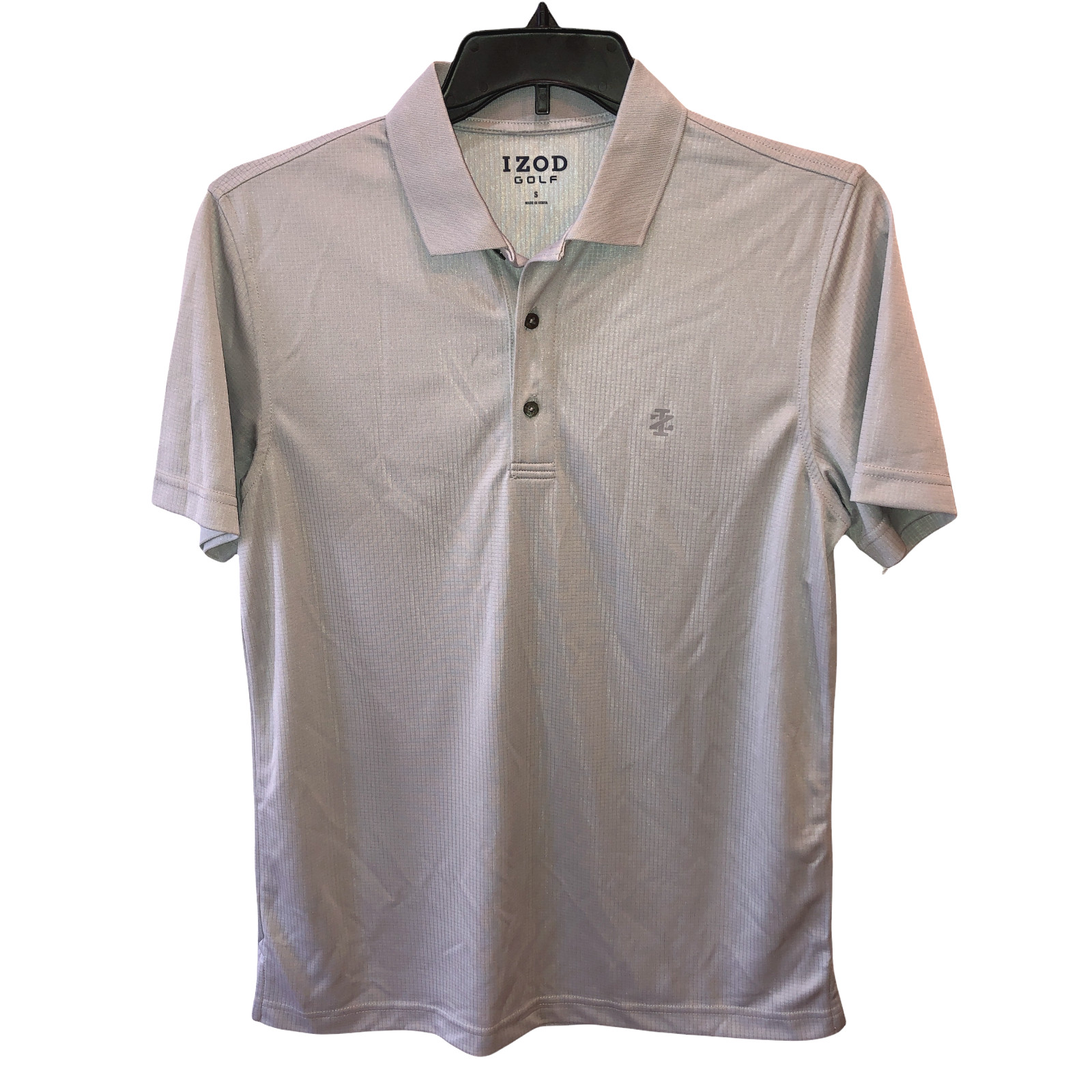 Izod Golf Mens Size Small Gray Short Sleeve Polo Shirt Collared Golfing Top S