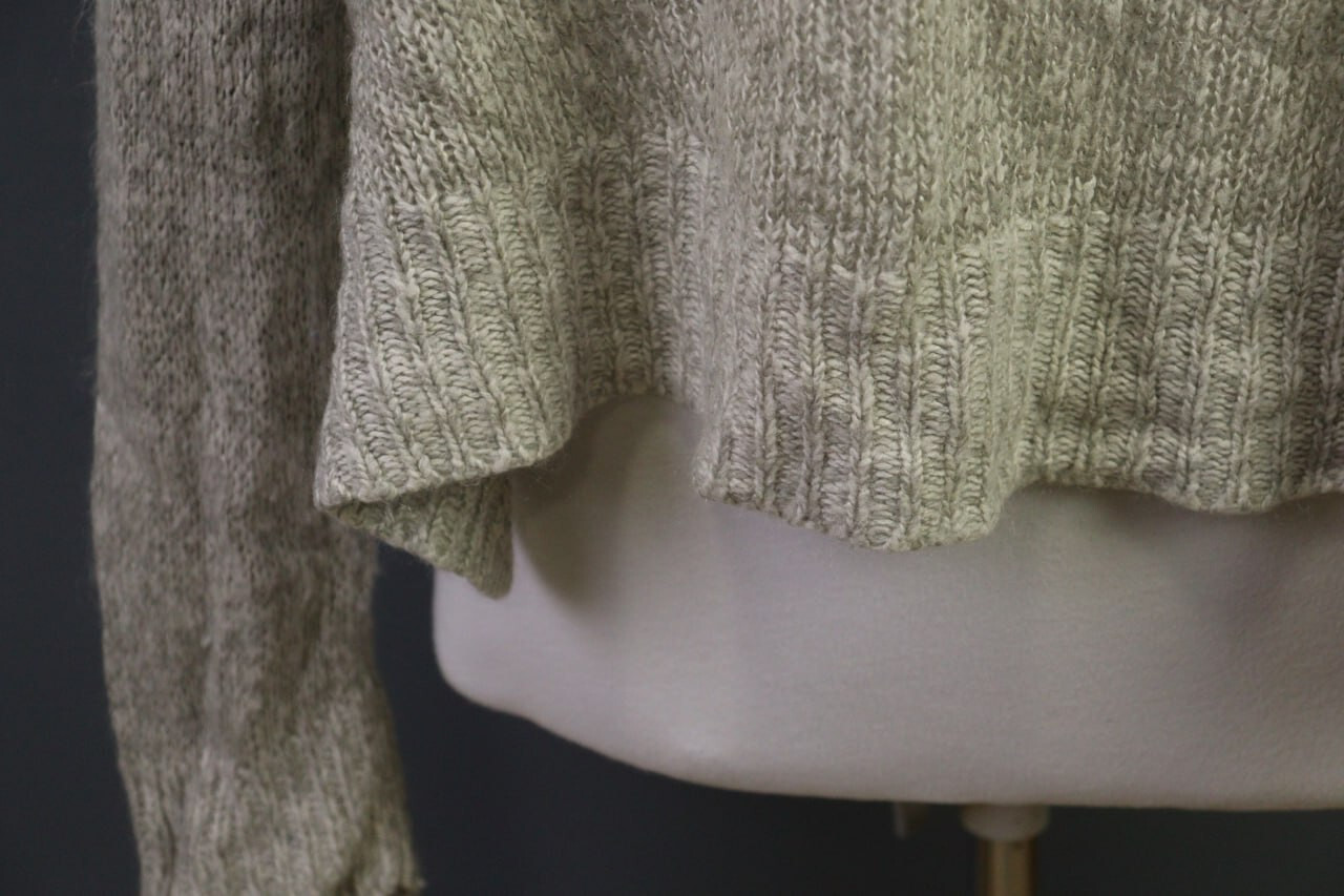 Ann Demeulemeester Ivory Turtle Neck Wool Knit Sweater Size L
