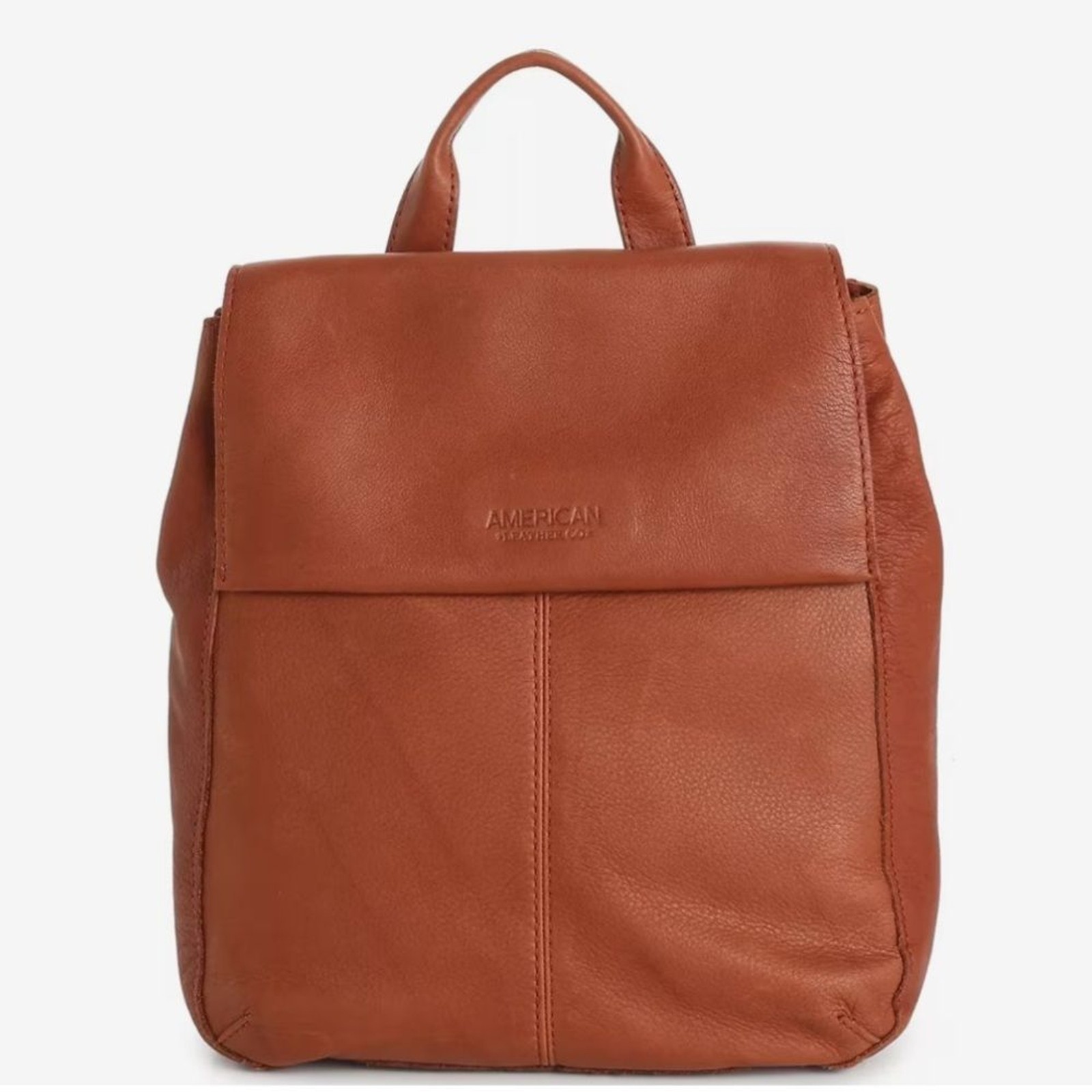 American Leather Co. brown Women backpack Bag purse neutral classic everyday GUC