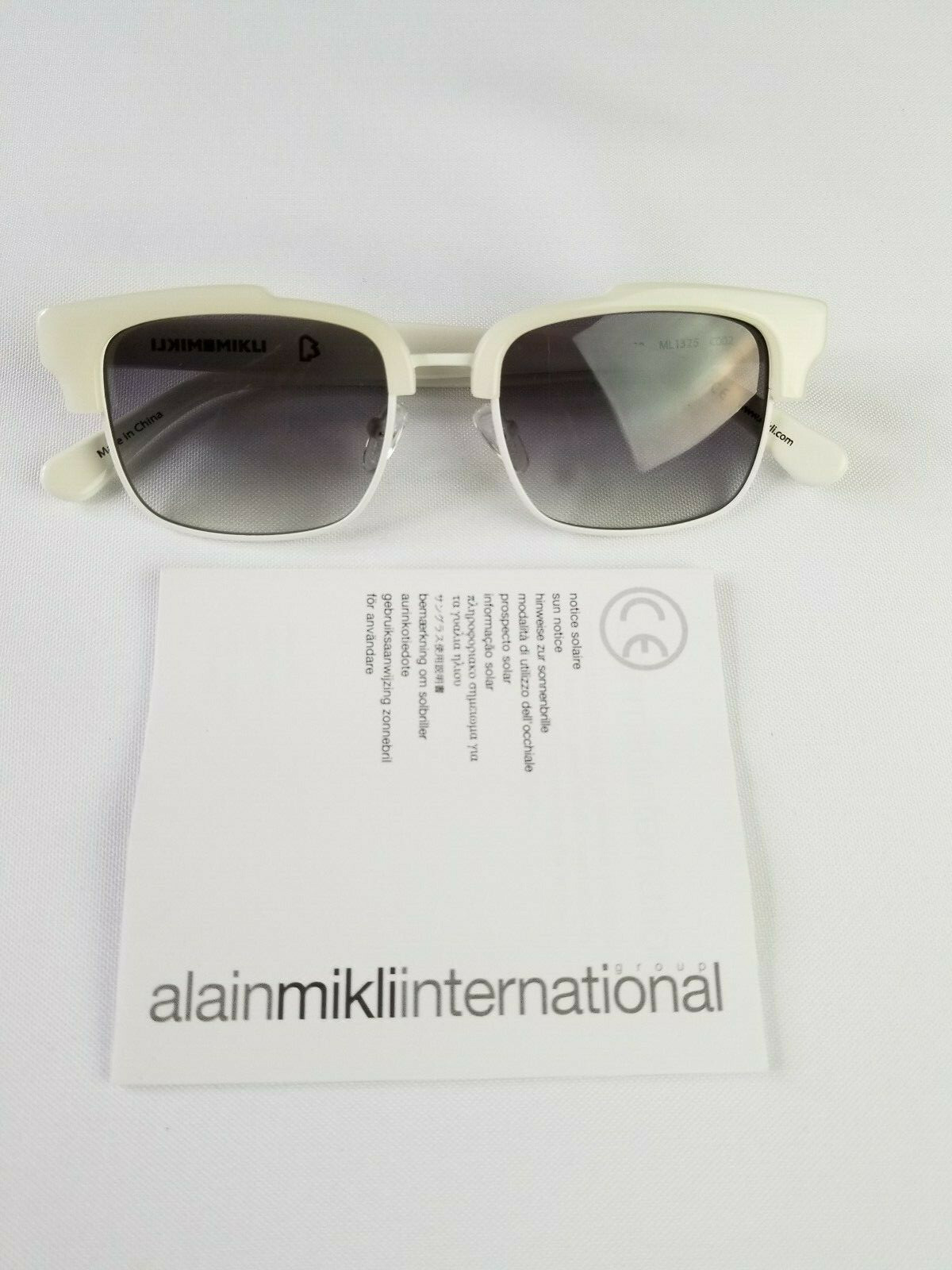 MIKLI BY ALAIN MIKLI ML1325 C002 WHITE UNISEX SUNGLASSES