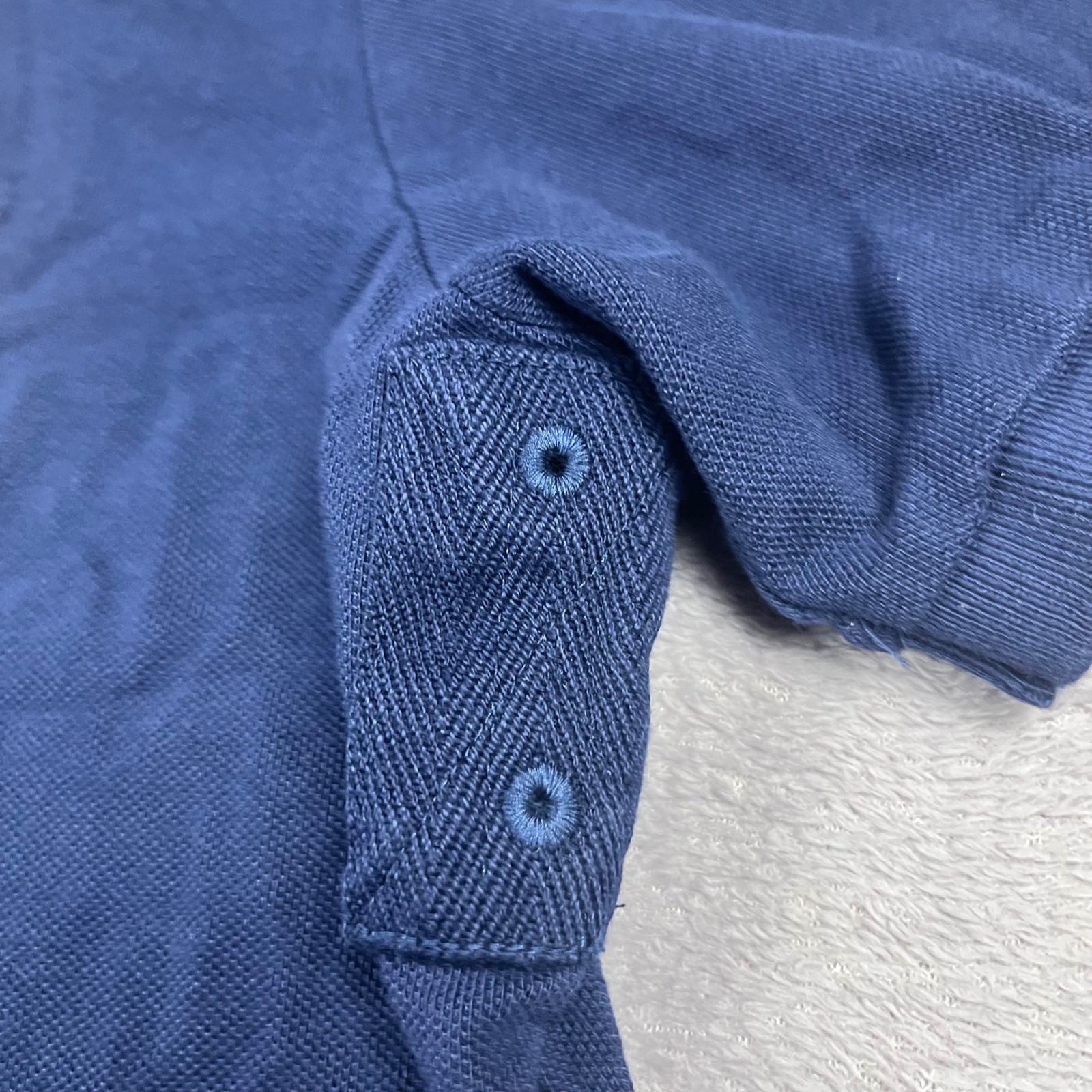 Polo Ralph Lauren Mens Big Pony Sash Polo Shirt Navy Blue Gold Crest Large L
