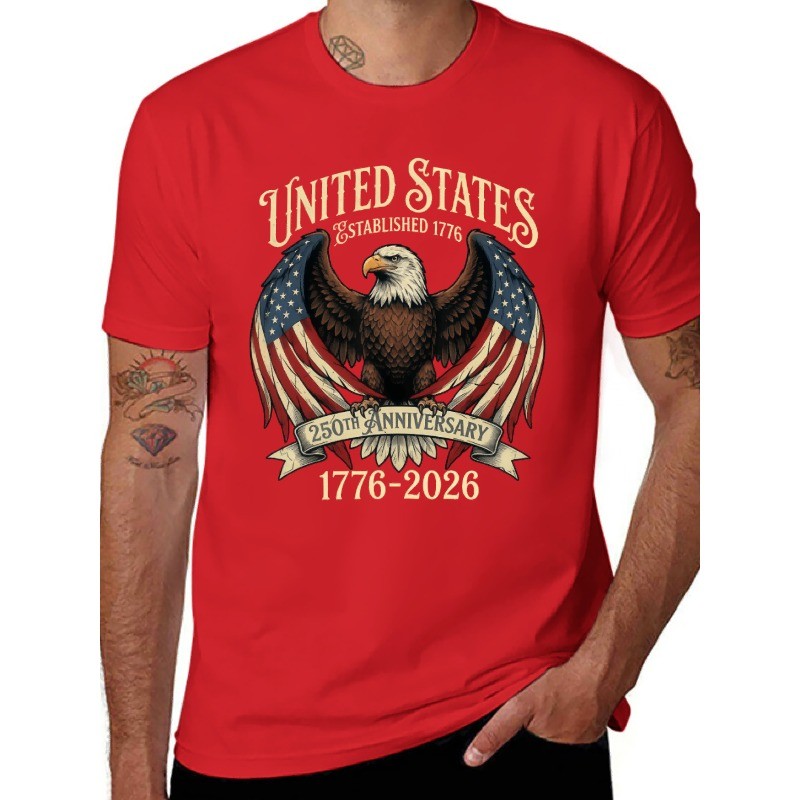 250 Years American Flag Bald Eagle 250th Anniversary USA Patriotic T-Shirt