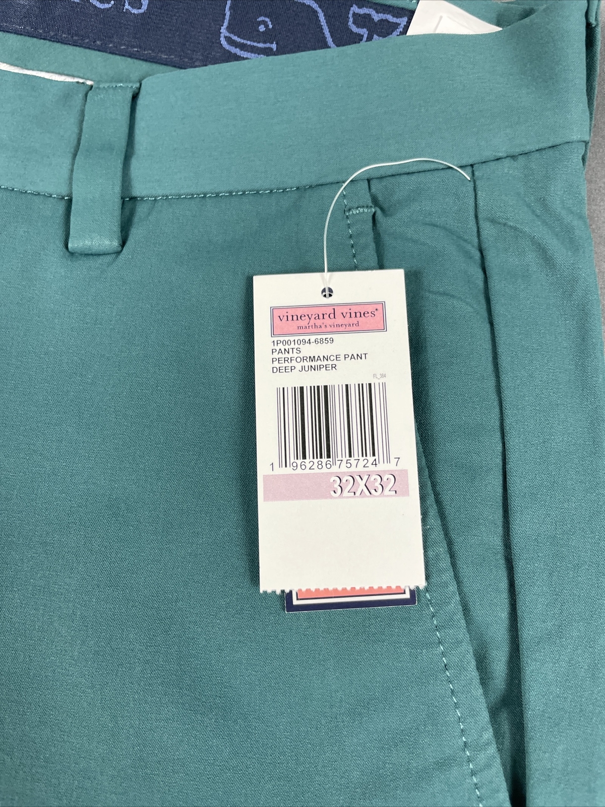 Vineyard Vines Golf Pants Performance Breaker 32 x 32 Green Nylon Spandex NWT