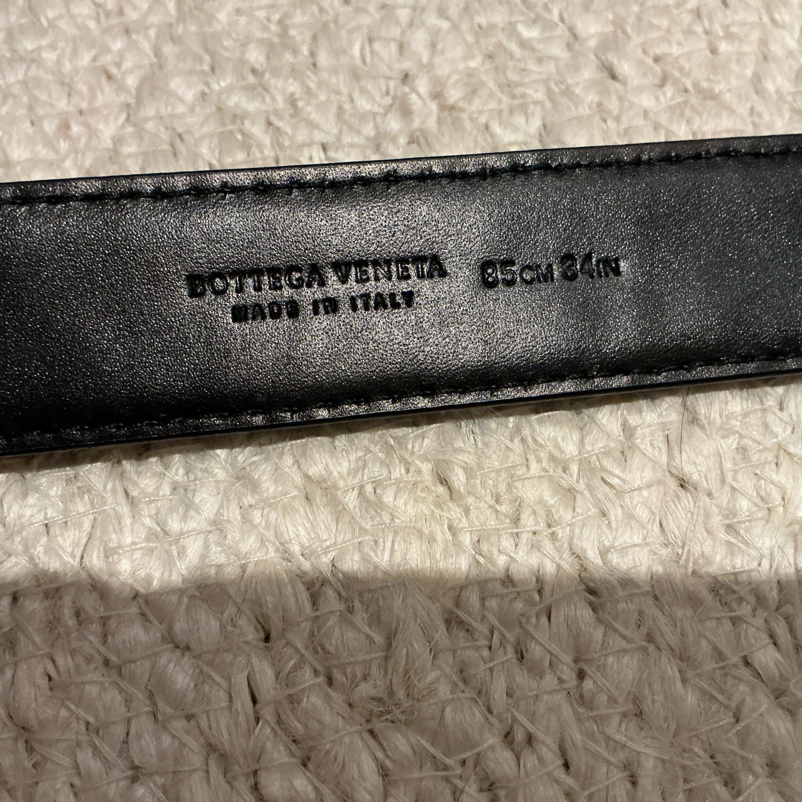 Bottega Veneta Intrecciato Nappa Leather Black Belt