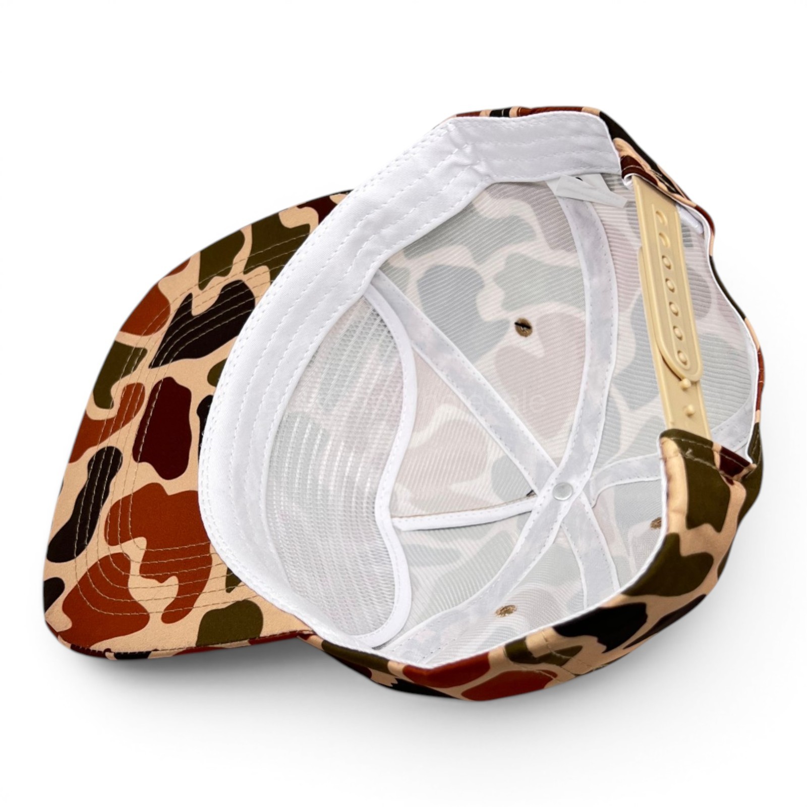 Men’s Duck Camo Snapback 5 Panel Flat Brim Visor Hat Adjustable Baseball Cap