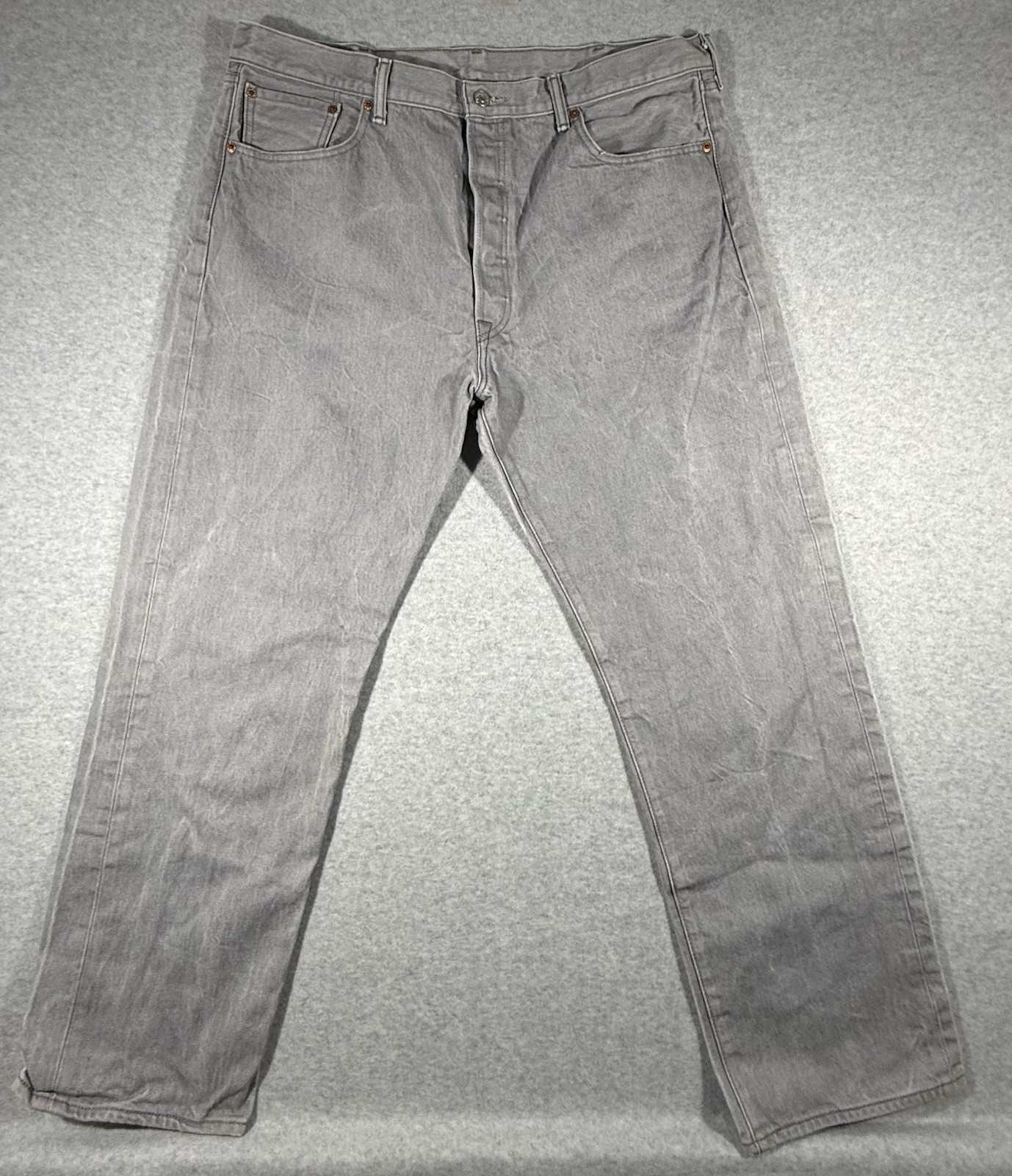 Levi’s 501XX Jeans Men’s 40×32 Gray Cotton Denim Straight Workwear Button-Fly