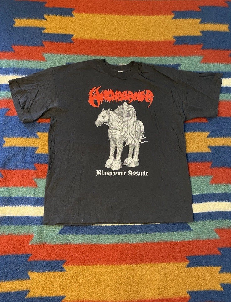Vintage Witchburner Blasphemic Assault German Metal Band T-Shirt XL Screen Stars