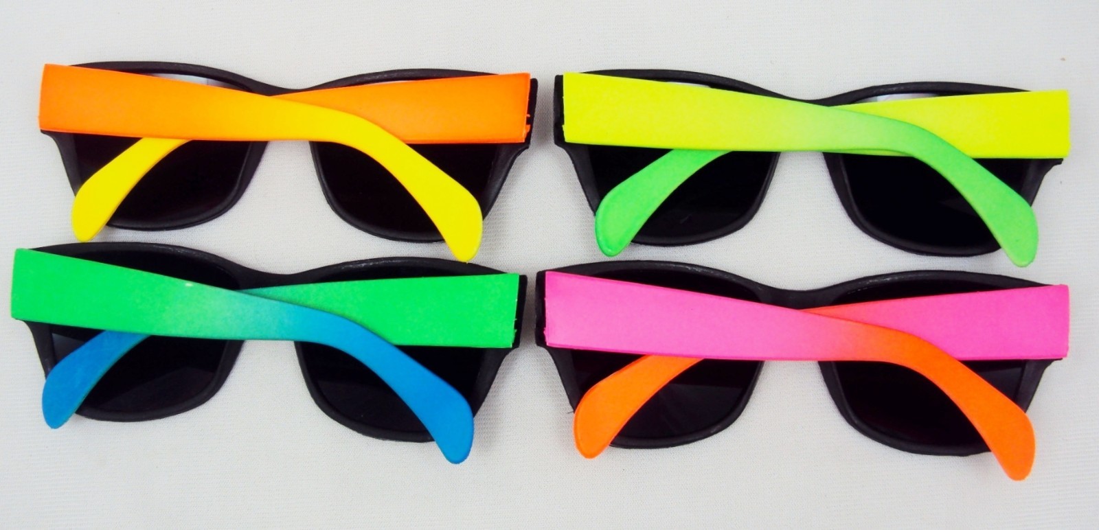DOZEN Sunglasses Neon Frames w/Iridescent Lenses Choice of Colors NEW