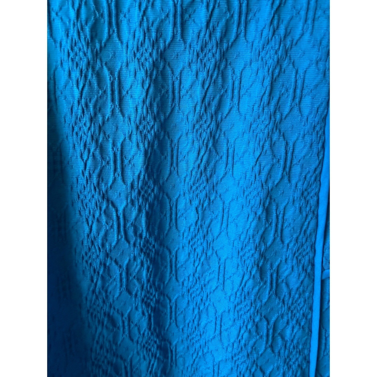 Adrianna Papell Blue Matelasse Sheath Dress Cap Sleeve Textured Size 6