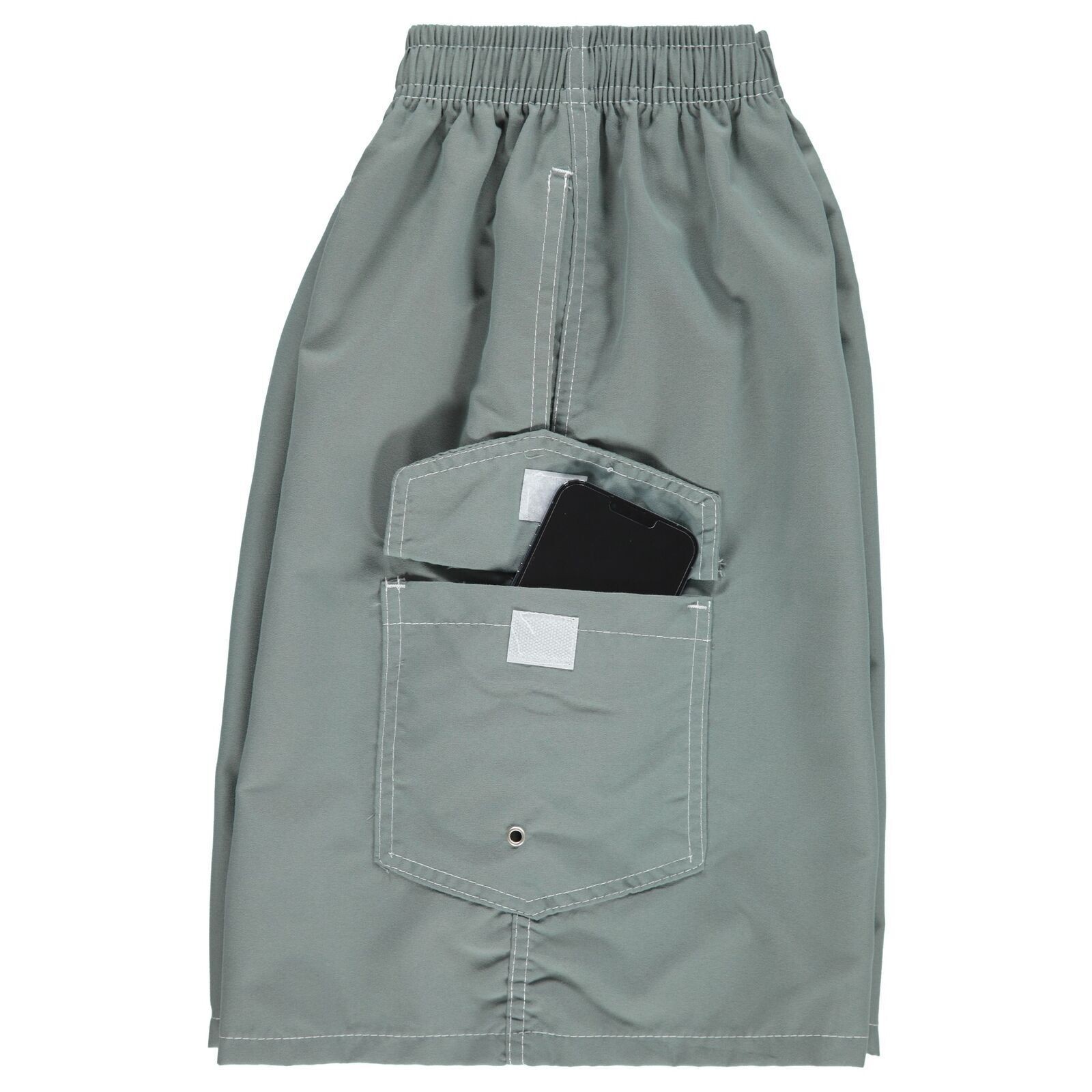Men Swim Trunks Cargo Swimming Beach Shorts Swimwear Suit 3 Pockets Bathing Suit