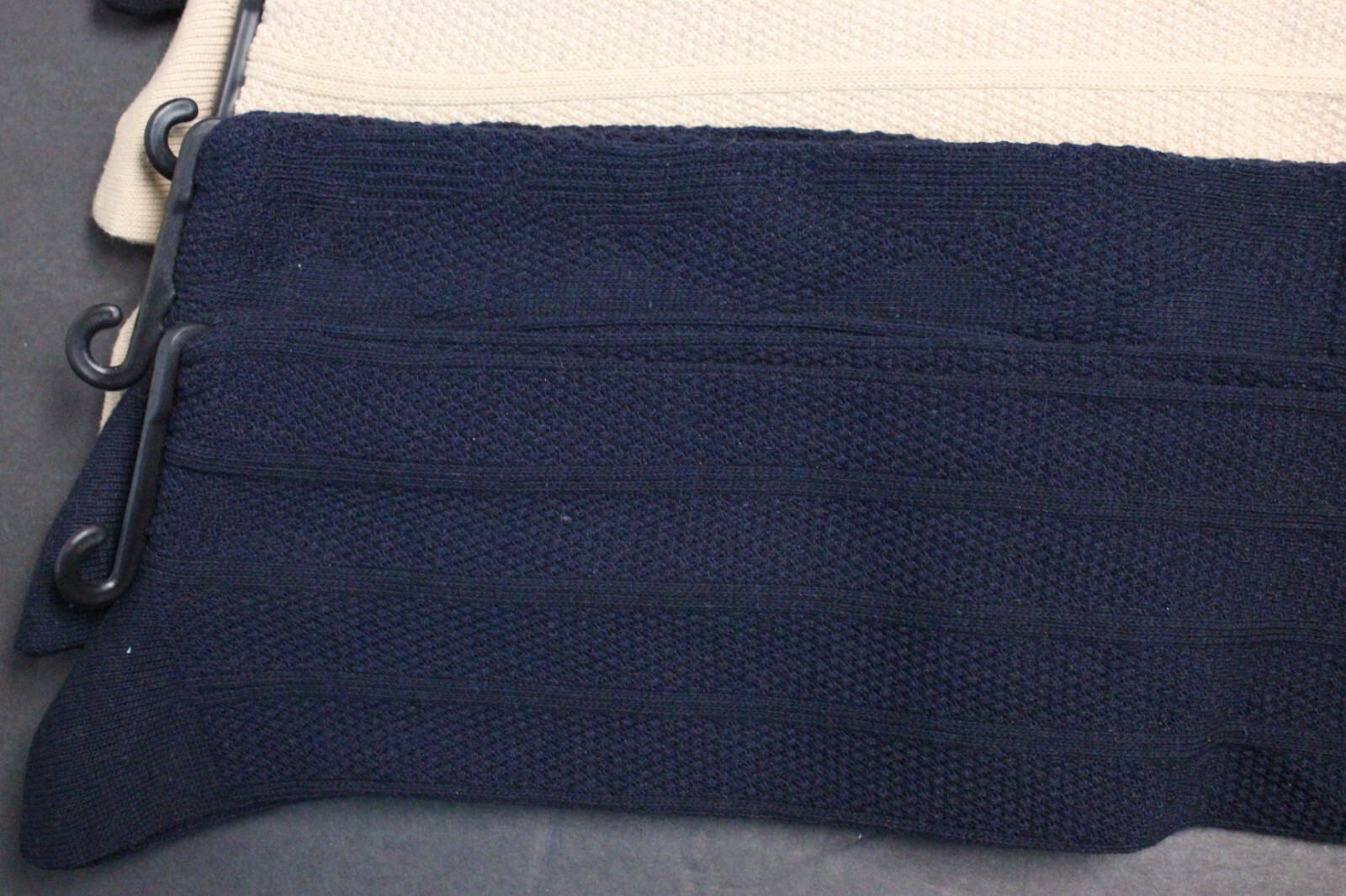 8 pair Men’s 10-13 Over the Calf Dress Work Crew Socks Black tan navy SZ 6-12