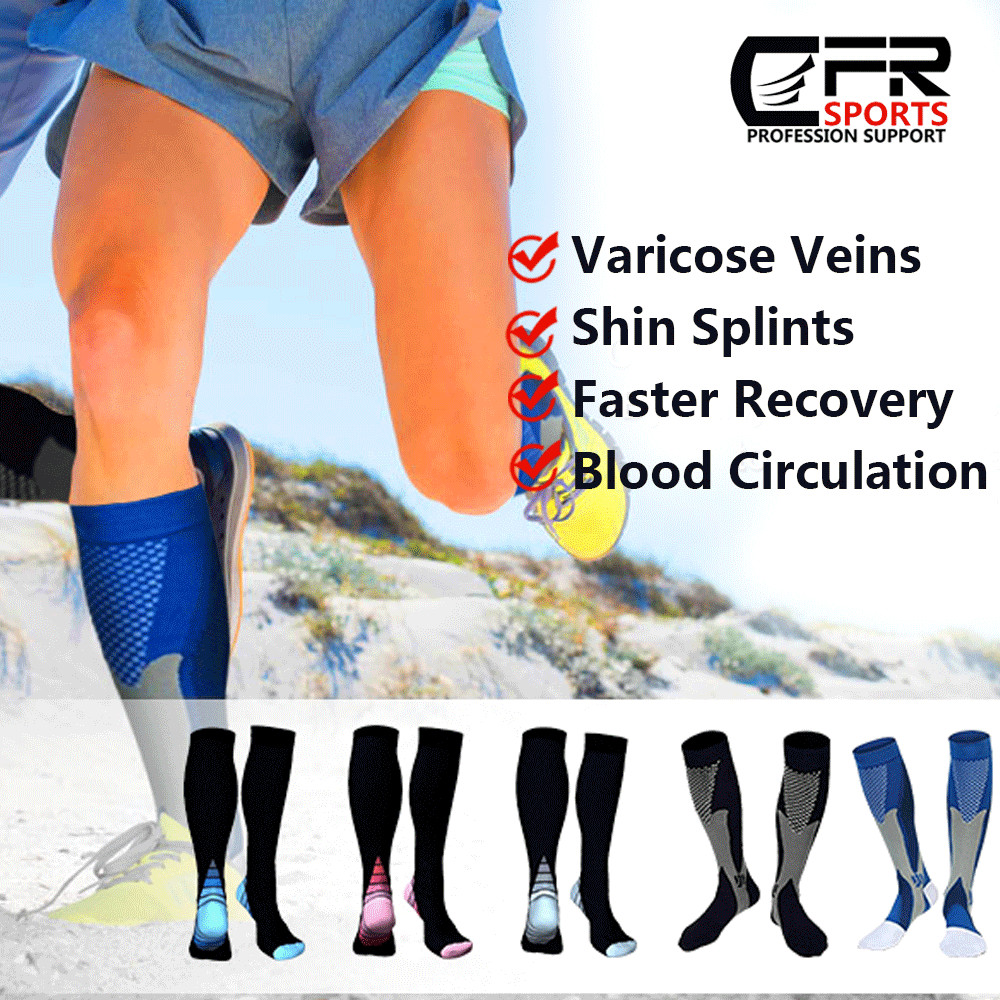 Compression Socks Pain Relief Calf Leg Foot Fatigue Support Stocking Men&Women