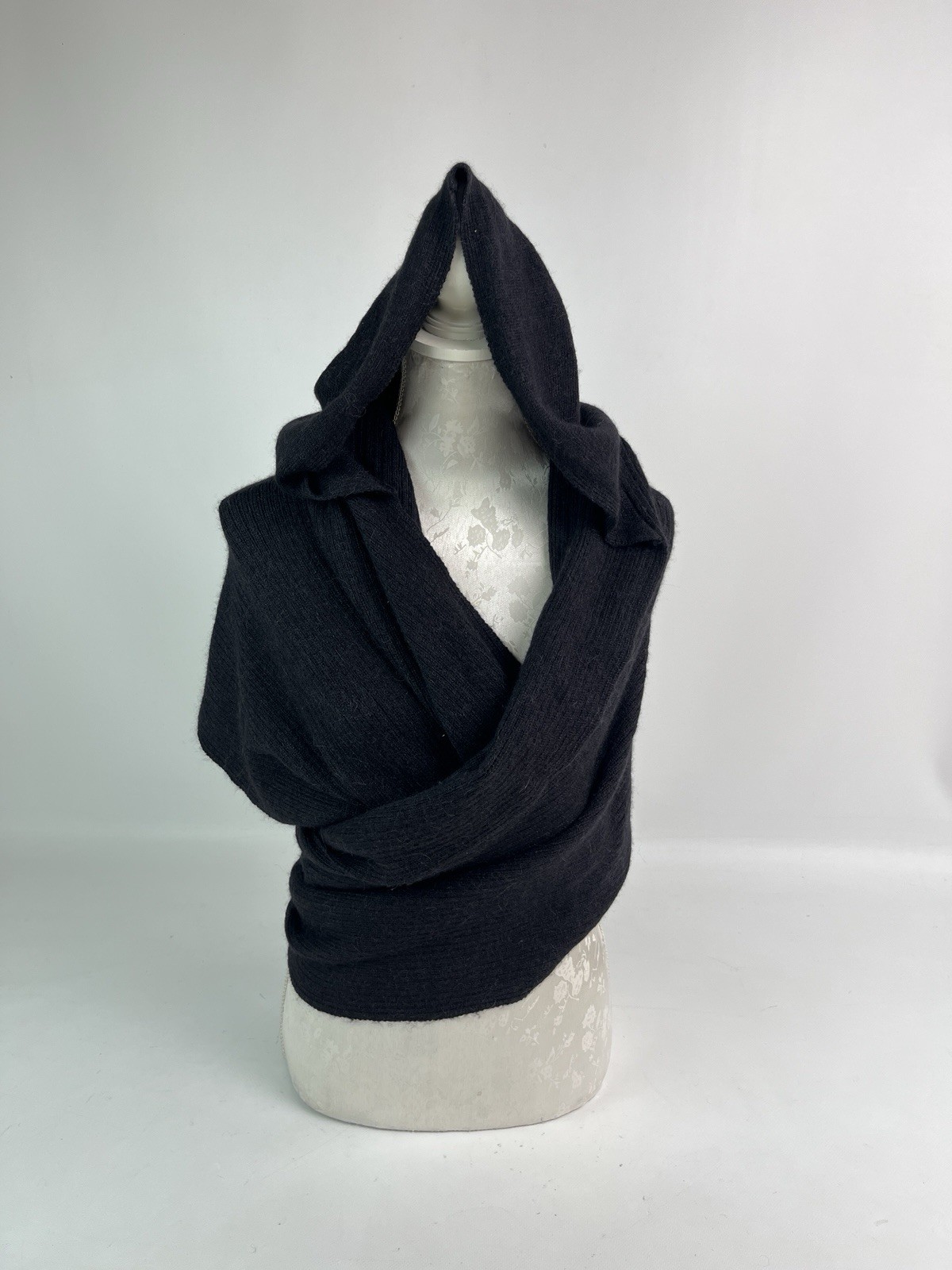 Ann Demeulemeester Alpaca Black Shawl