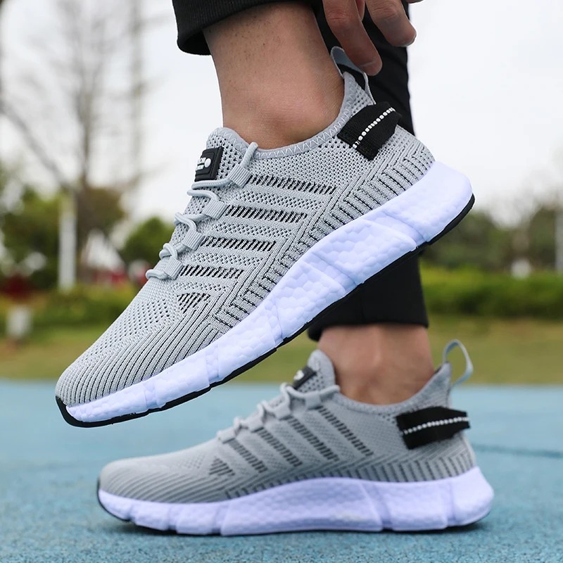 Men’s Breathable Mesh Running Shoes Lightweight Casual Sneakers
