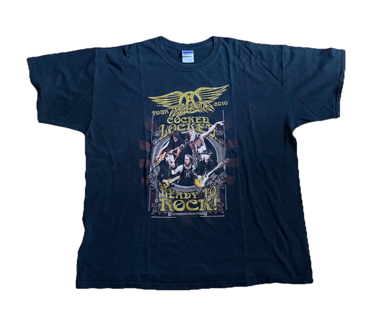 AEROSMITH COCKED LOCKED TOUR T-SHIRT XL Solvesborg Donington Bucharest Dessel
