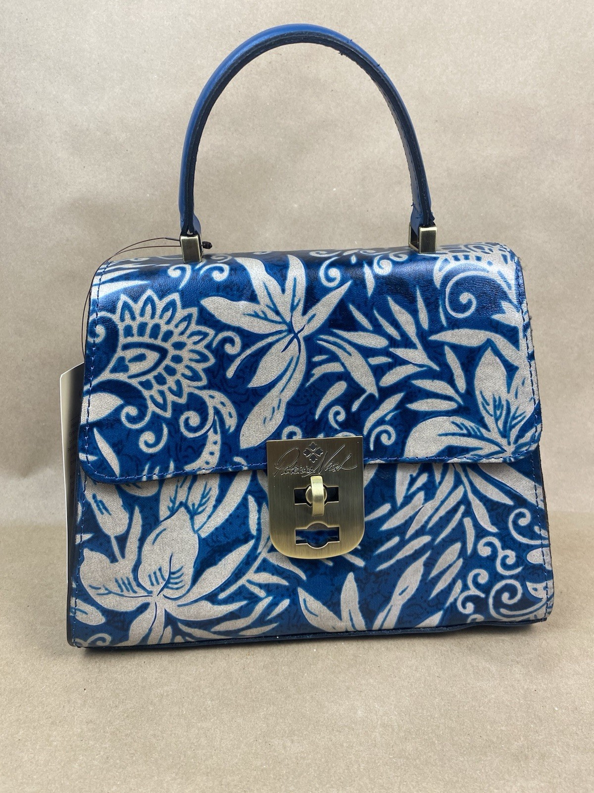 Patricia Nash Greek Floral Satchel Crossbody Romantic Turn Lock Plz Read