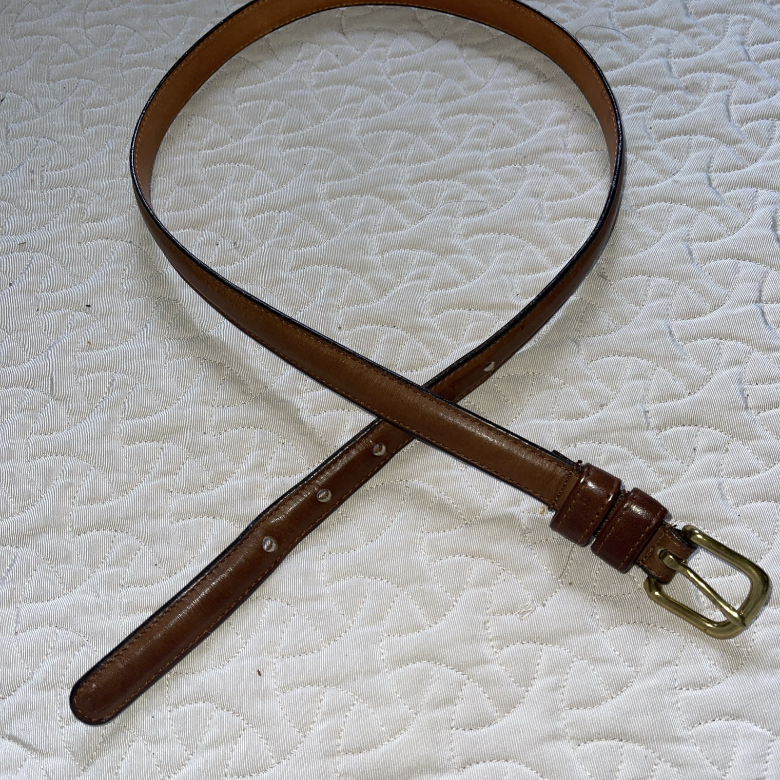 VINTAGE Coach Med Brown Leather Belt #2803 Handcrafted In USA Women’s 30″/75cm
