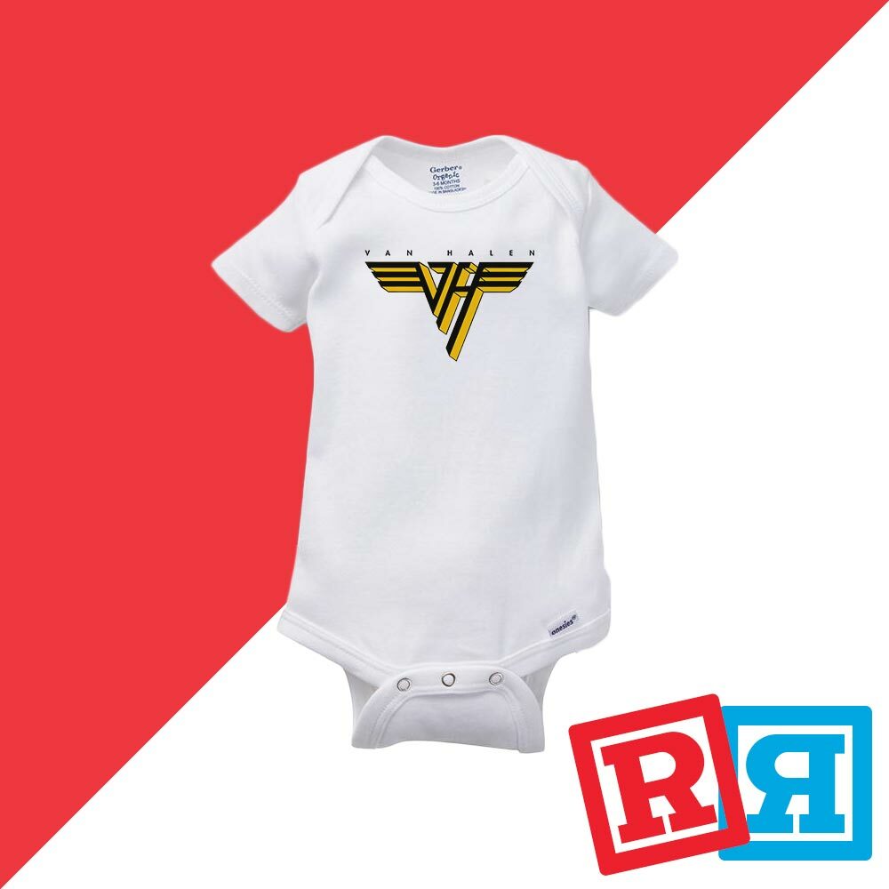 Van Halen II Gerber Baby Onesie® Cotton Unisex White Short Sleeve Bodysuit