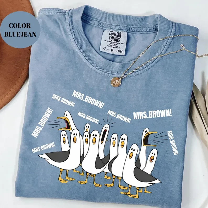 Custom Name Teacher Shirt Personalized Funny Seagull Back To School Graphic Tee