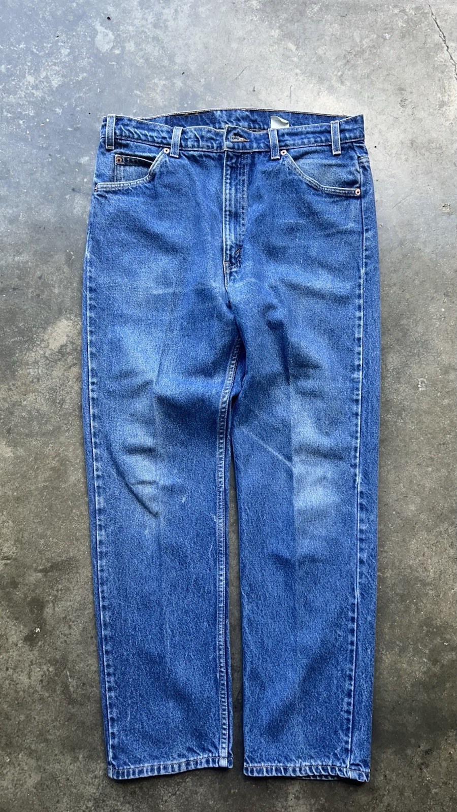 Vintage 90’s Levis 505 dark wash straight leg jeans size 36×30