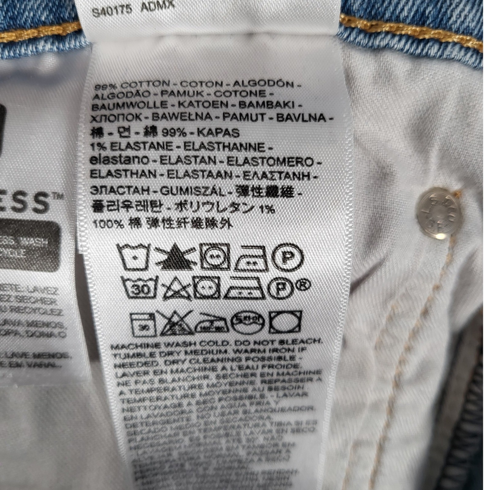 Levi’s 505 Regular Fit Jeans Men’s 36×29 Light Wash Denim Distressed Casual