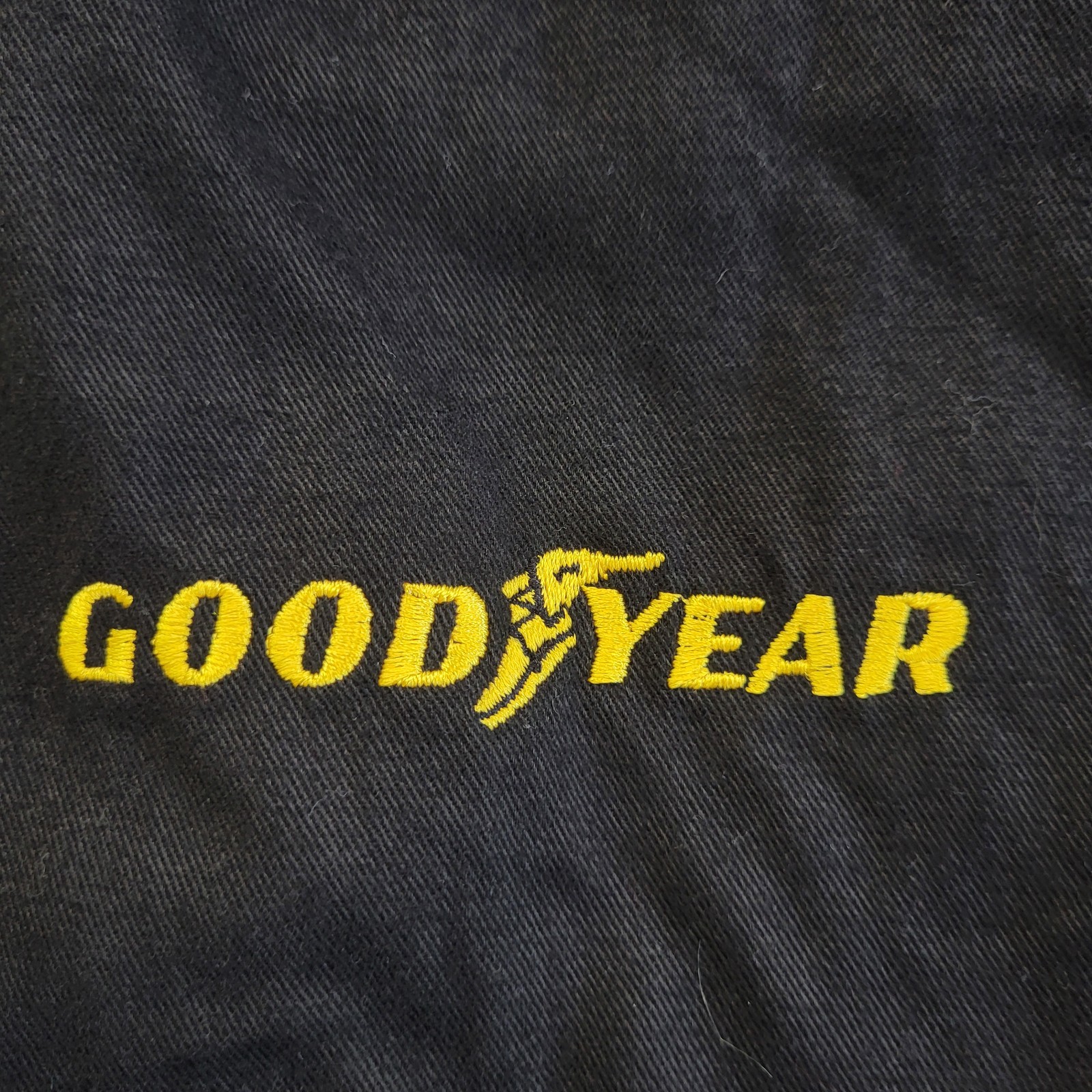 Swingster Goodyear Jacket Mens XL VTG Black Windbreaker Logo Full Zip