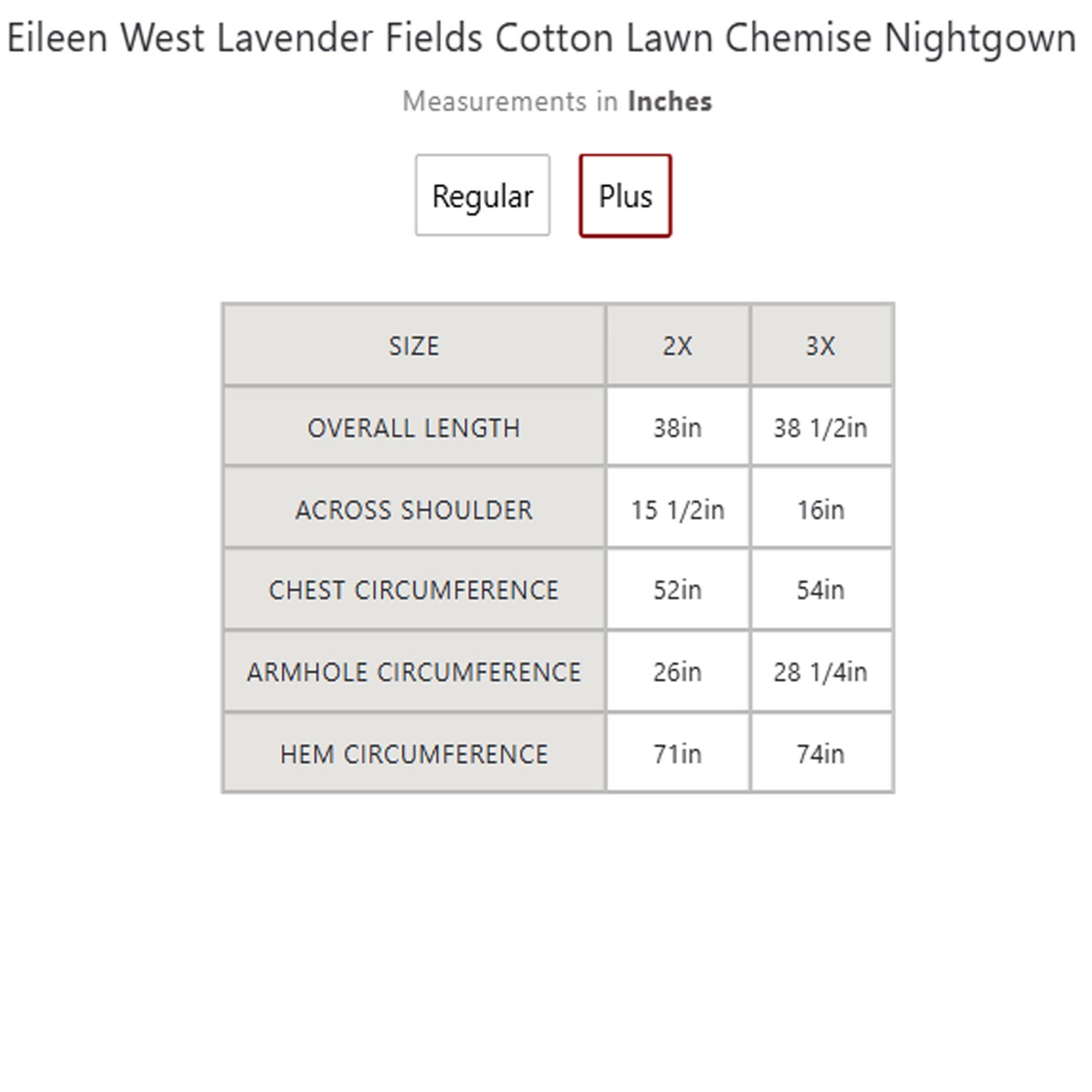 Eileen West Lavender Fields Cotton Lawn Chemise Nightgown