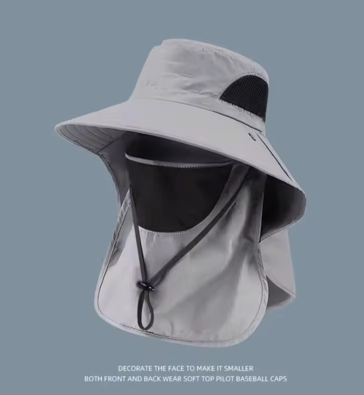 Wide Brim Sun Hat UV Protection Bucket Cap For Hiking Camping Fishing Safari Men