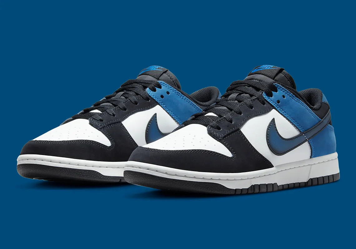 Nike Dunk Low Shoes Industrial Blue White Black FD6923-100 Men’s Size 8 NEW