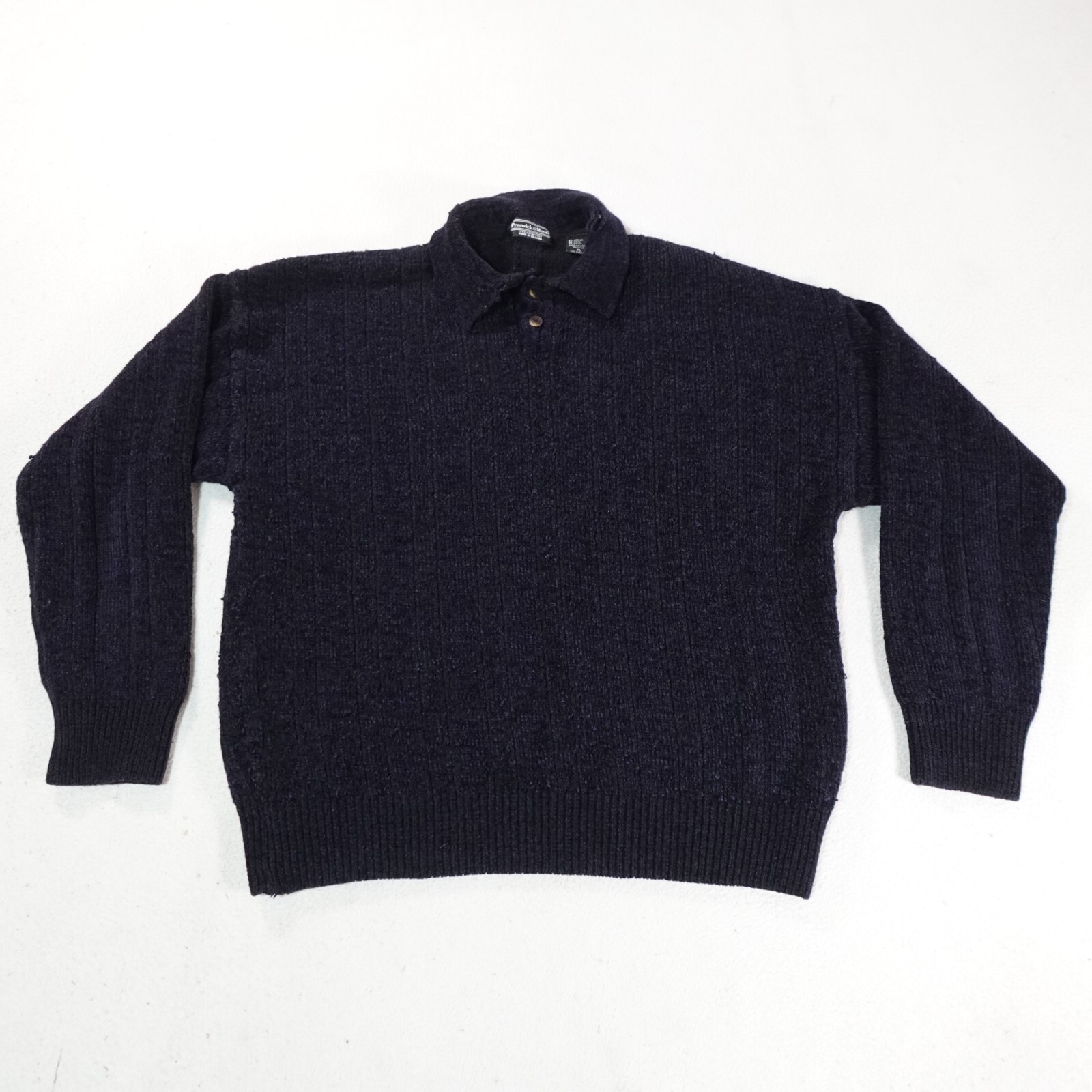 Vintage Preswick & Moore Sweater Womens Extra Large Blue Fisherman Thick Knit