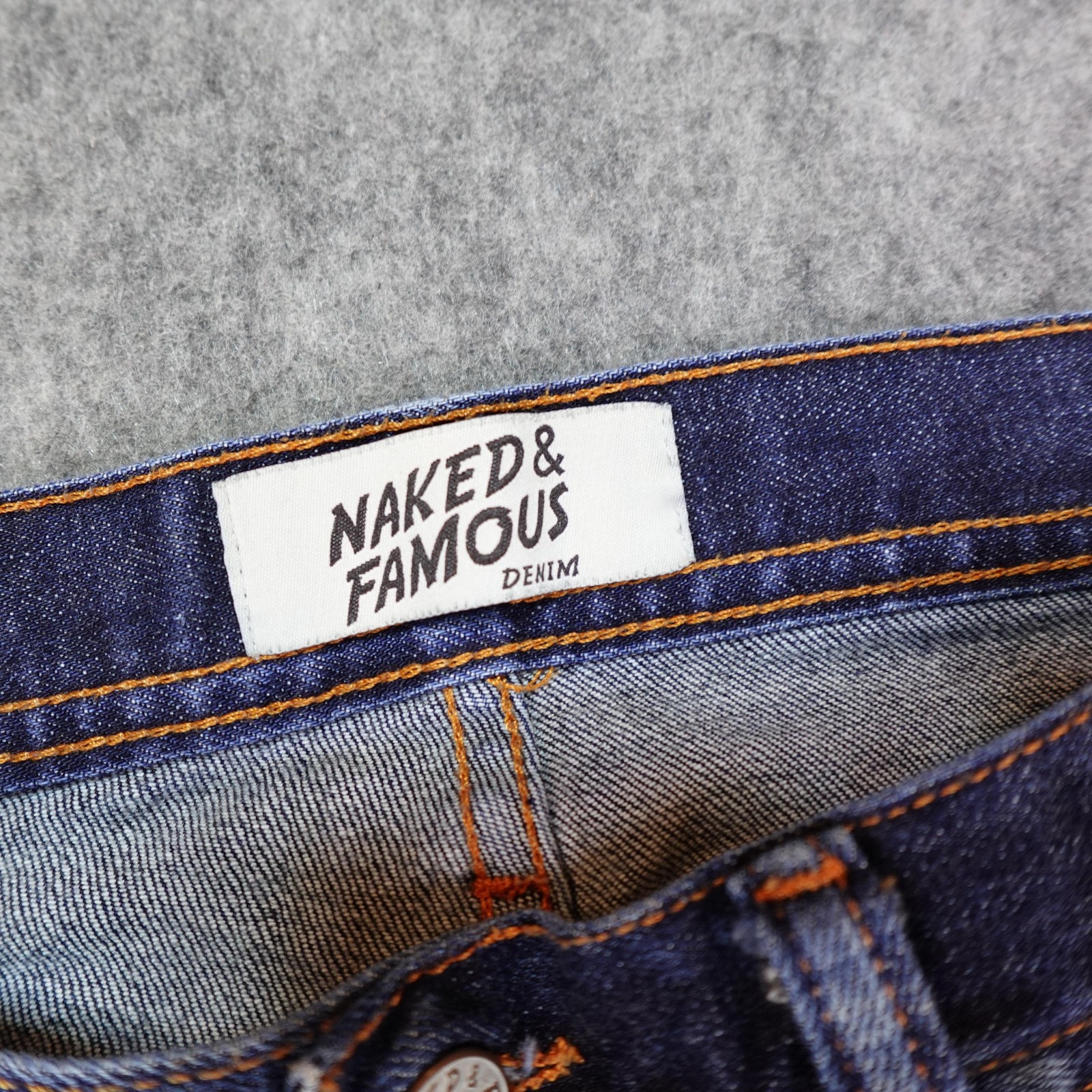 Naked & Famous Jeans Mens 36×32 Blue Weird Guy Selvedge Stretch Denim Pants
