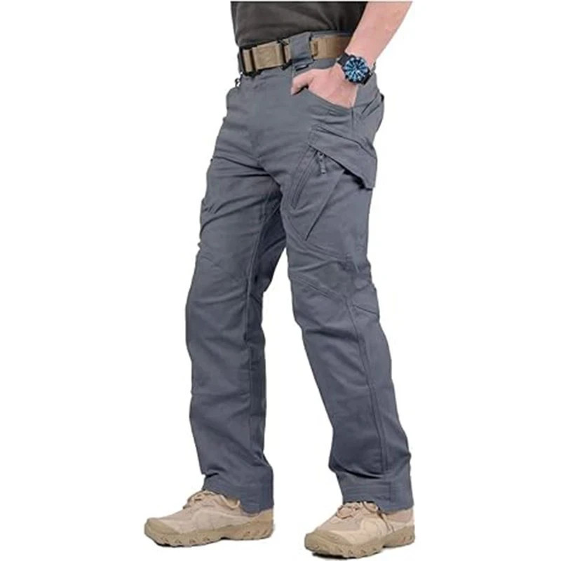 Mens Cargo Pants Work Combat Pants Outdoor Hiking Waterproof Trousers Tactical