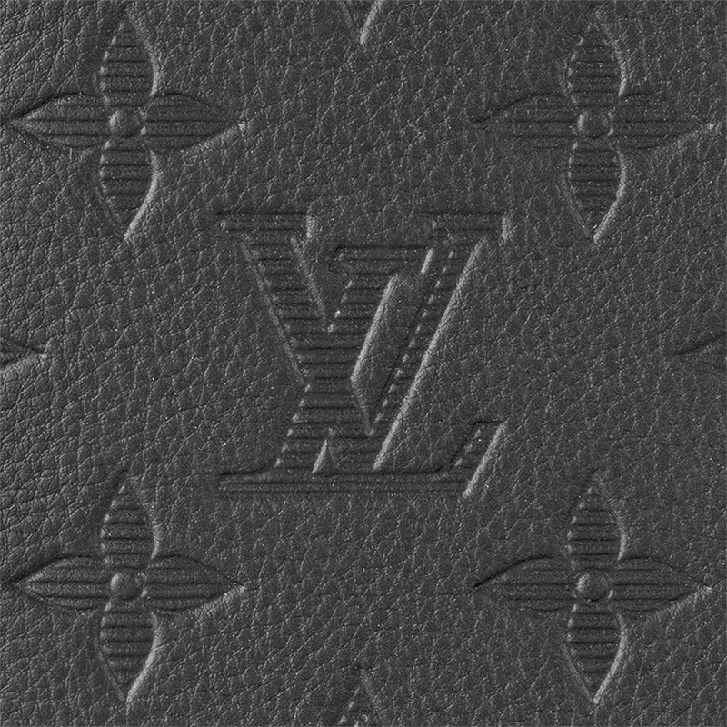 LOUIS VUITTON Brazza Wallet Monogram Shadow Black 4×0.7×7.4 in