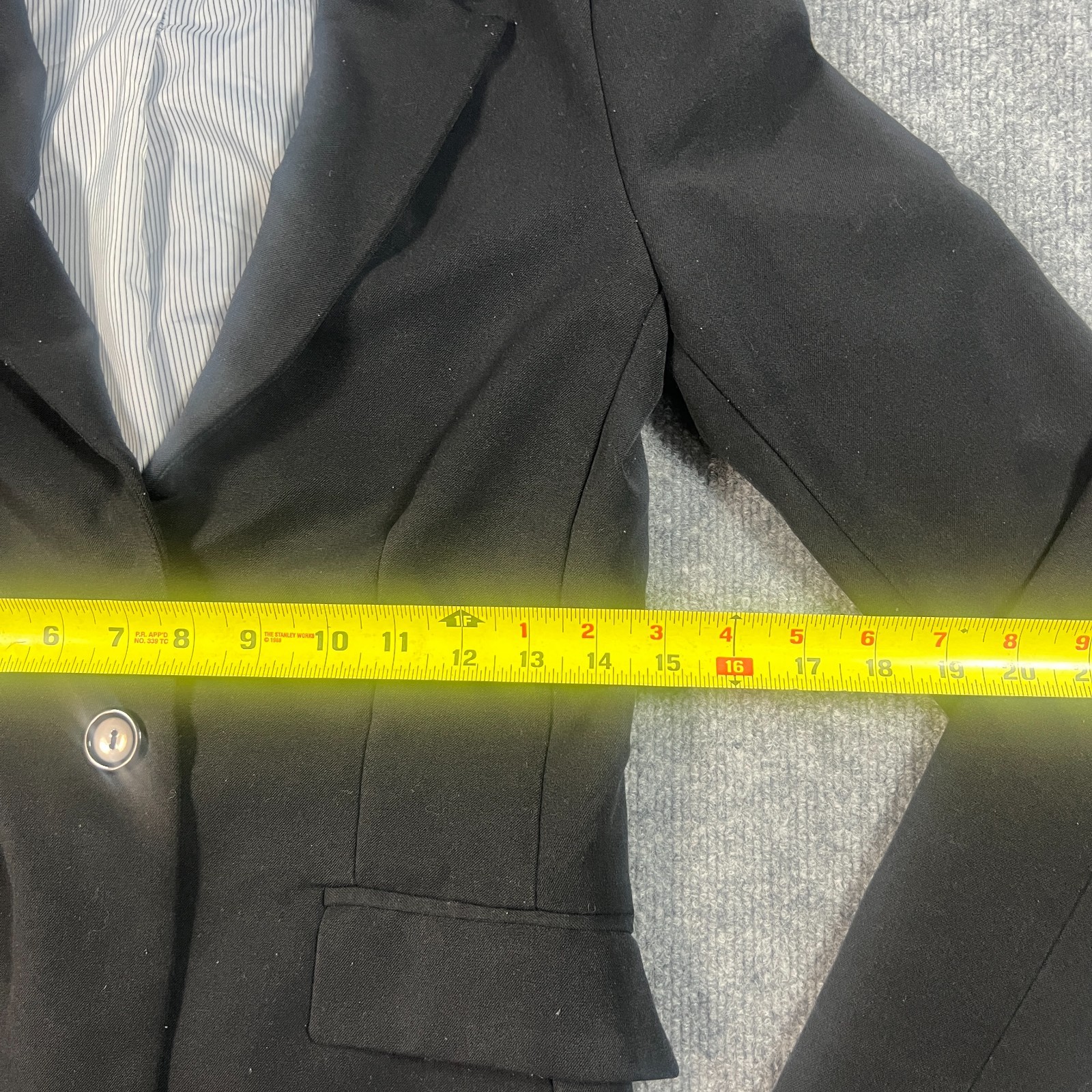 Ambiance Apparel Blazer Jacket Womens Small Black Fitted Stretch Business Formal