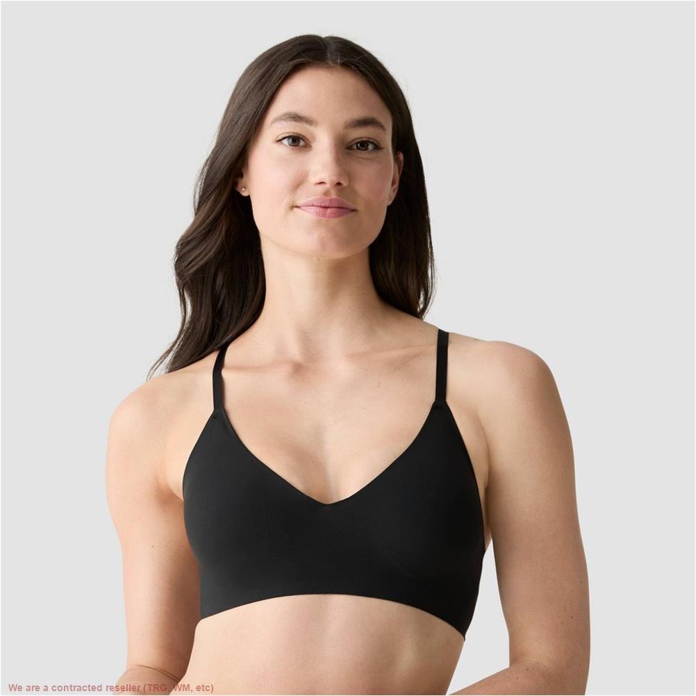 True & Co. Women’s Everybody Boost Plunge Bra – Black L *SEE DEAL!!!*
