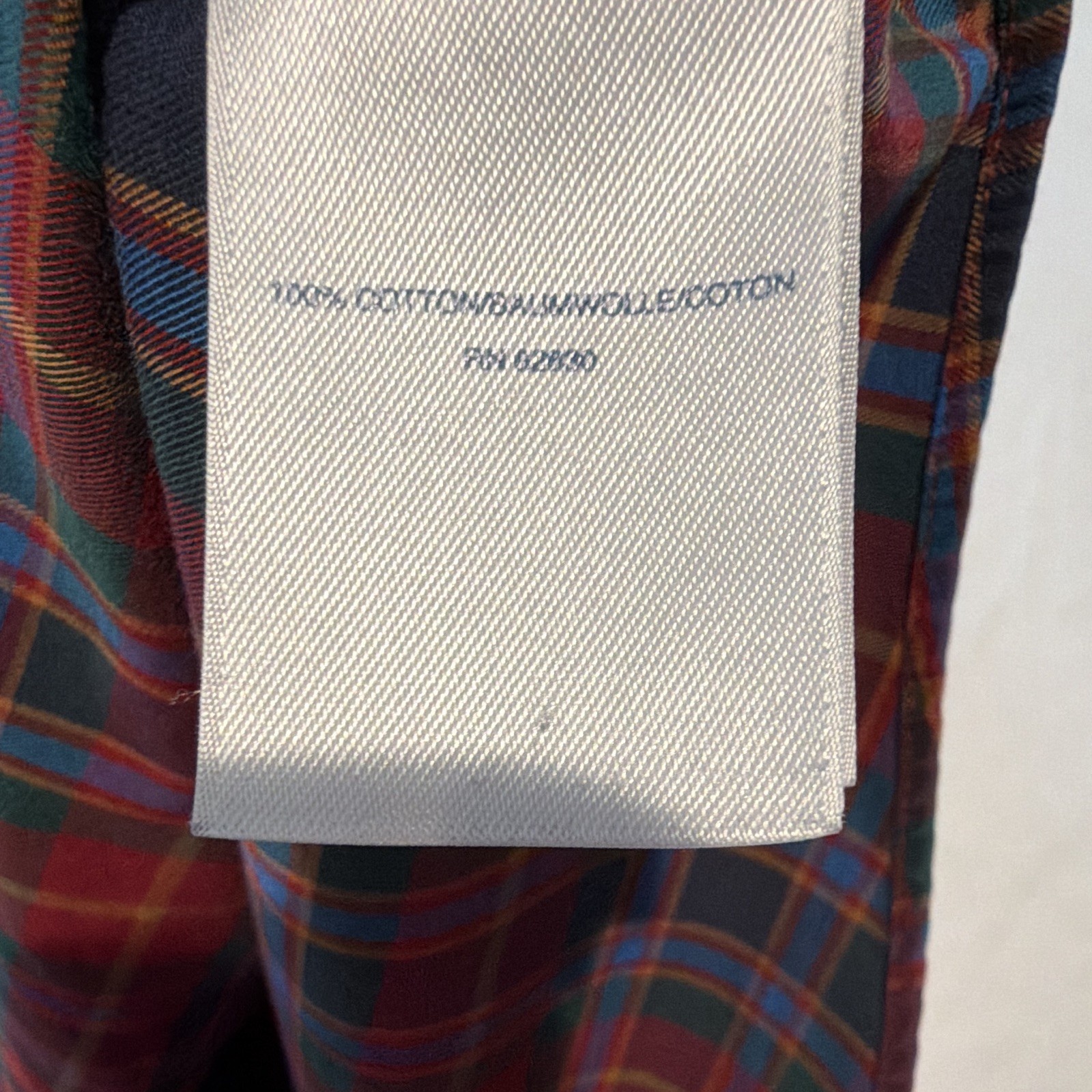 Lands’ End Men’s Plaid Non-Iron BD Dress Shirt L 16-16.5 32/33