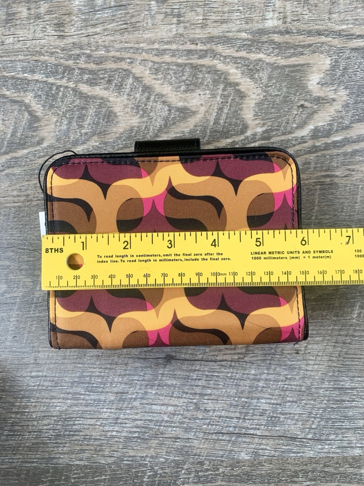 Vera Bradley Zip-Around Pushlock Wallet Multicolor Geometric, Card Slots