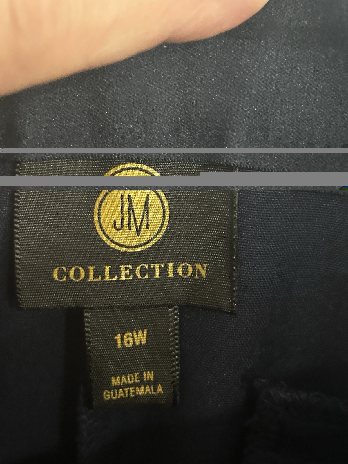 JM Collection Straight Leg Dress Pants Womens 16W Navy Blue Mid Rise j117