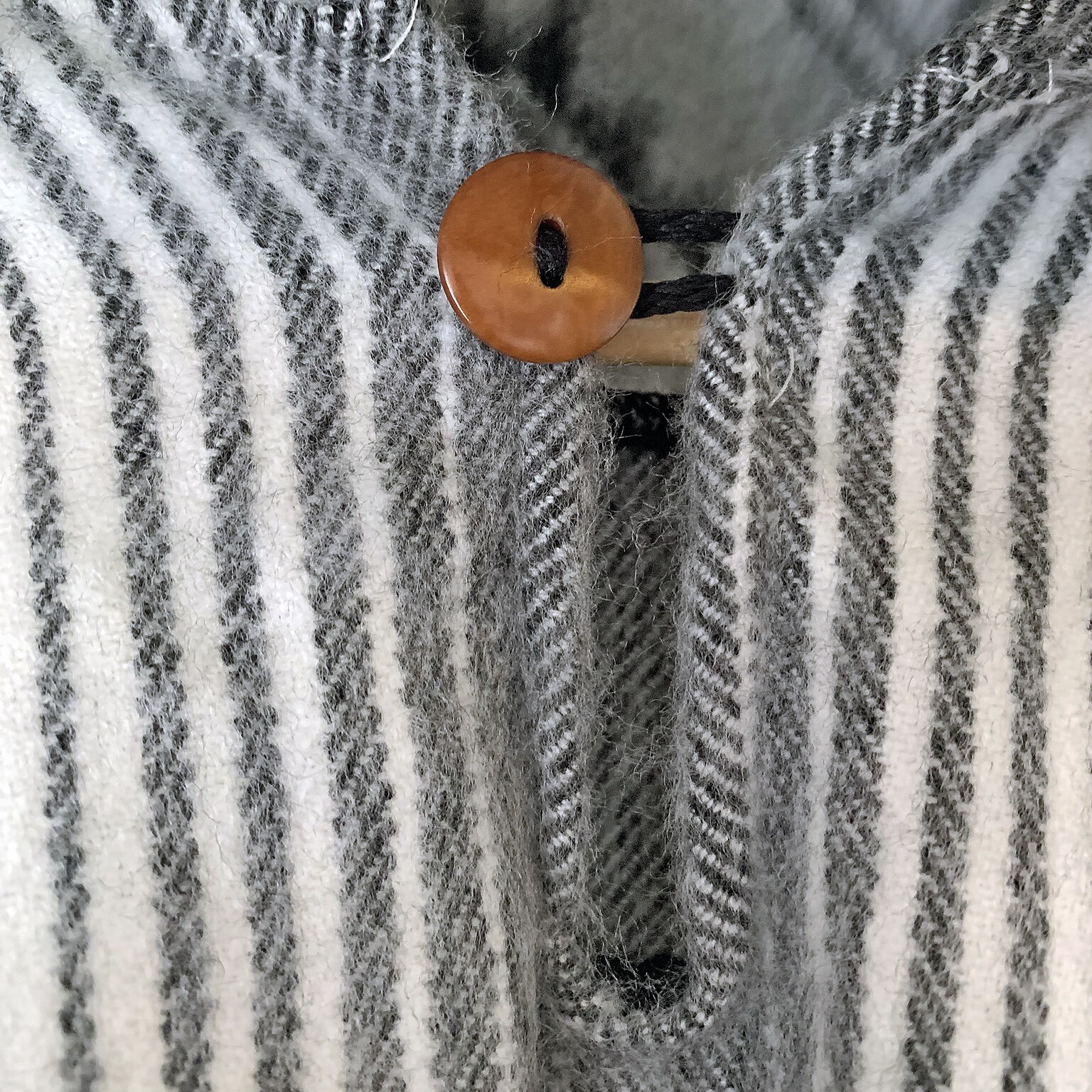 Lightweight BABY ALPACA Wool Hooded Poncho Pullover UNISEX Handmade in Ecuador
